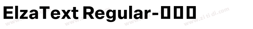 ElzaText Regular字体转换